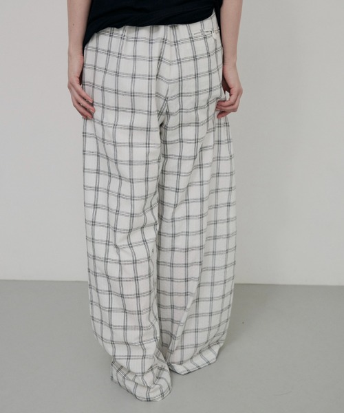 lit（リット）の「Check Easy Pants（その他パンツ・レディース・オフホワイト/ブラック・FREE）」の22枚目の写真