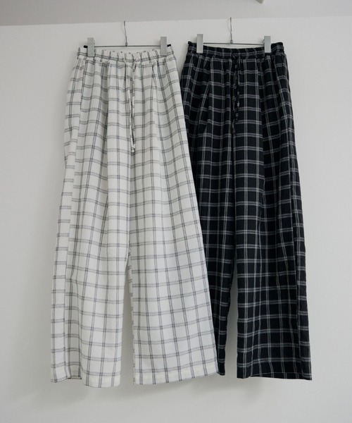 lit（リット）の「Check Easy Pants（その他パンツ・レディース・オフホワイト/ブラック・FREE）」の15枚目の写真