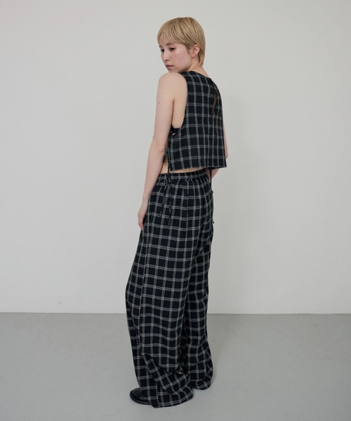 lit（リット）の「Check Easy Pants（その他パンツ・レディース・オフホワイト/ブラック・FREE）」の19枚目の写真