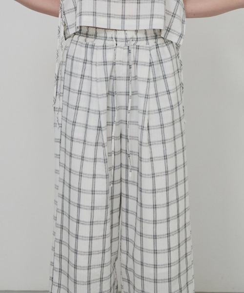 lit（リット）の「Check Easy Pants（その他パンツ・レディース・オフホワイト/ブラック・FREE）」の11枚目の写真