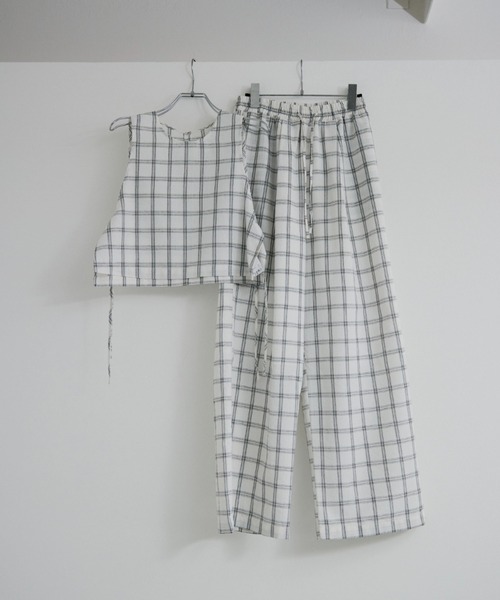 lit（リット）の「Check Easy Pants（その他パンツ・レディース・オフホワイト/ブラック・FREE）」の20枚目の写真