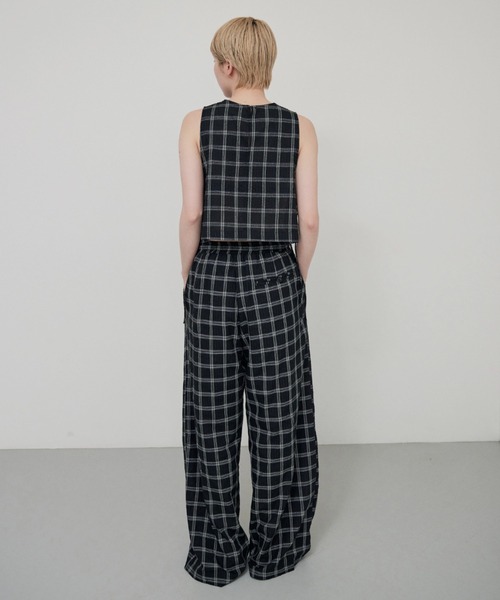 lit（リット）の「Check Easy Pants（その他パンツ・レディース・オフホワイト/ブラック・FREE）」の18枚目の写真