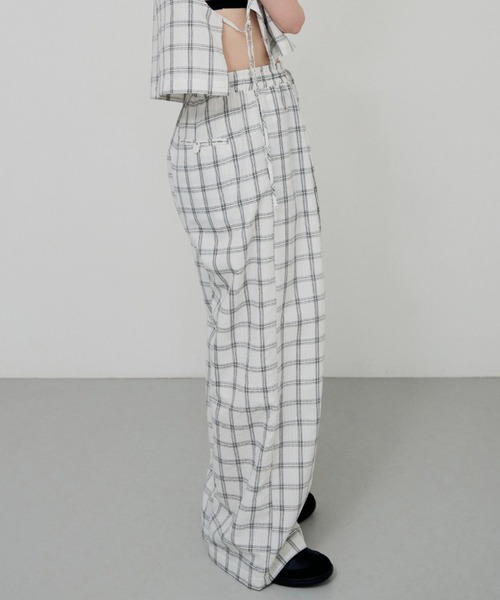 lit（リット）の「Check Easy Pants（その他パンツ・レディース・オフホワイト/ブラック・FREE）」の14枚目の写真