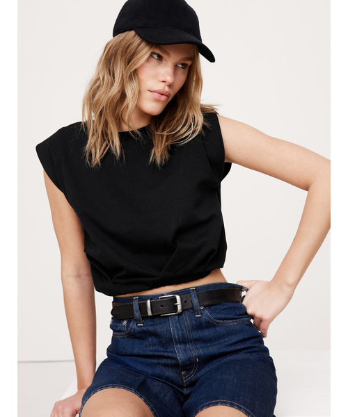 tシャツ コットン バブルヘム トップス レディース セール】コットン バブルヘム トップス（Tシャツ/カットソー