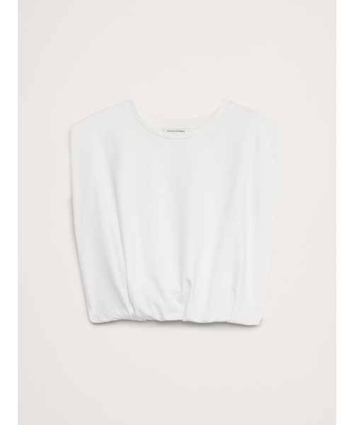 tシャツ コットン バブルヘム トップス レディース セール】コットン バブルヘム トップス（Tシャツ/カットソー