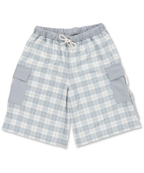 DARRDY（ダーディー）の「【DARRDY/ダーディー】チェック柄ジャージハーフパンツ/セットアップ対応（その他パンツ・レディース・ブラック/サックスブルー・ONESIZE）」の9枚目の写真