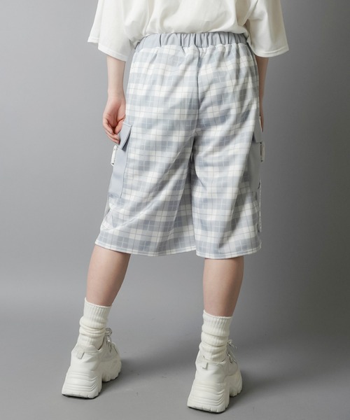 DARRDY（ダーディー）の「【DARRDY/ダーディー】チェック柄ジャージハーフパンツ/セットアップ対応（その他パンツ・レディース・ブラック/サックスブルー・ONESIZE）」の15枚目の写真