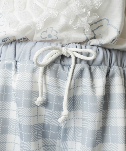 DARRDY（ダーディー）の「【DARRDY/ダーディー】チェック柄ジャージハーフパンツ/セットアップ対応（その他パンツ・レディース・ブラック/サックスブルー・ONESIZE）」の19枚目の写真