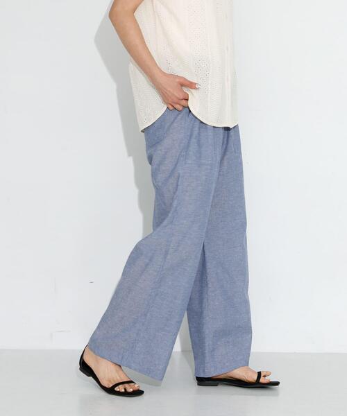 URBAN RESEARCH Sonny Label（アーバンリサーチサニーレーベル）の「『UR TECH 高機能リネン』リネン混ベイカーイージーパンツ（その他パンツ・レディース・チャコールグレー/ブルー/ブラック・36/38）」の7枚目の写真