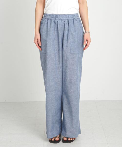 URBAN RESEARCH Sonny Label（アーバンリサーチサニーレーベル）の「『UR TECH 高機能リネン』リネン混ベイカーイージーパンツ（その他パンツ・レディース・チャコールグレー/ブルー/ブラック・36/38）」の12枚目の写真