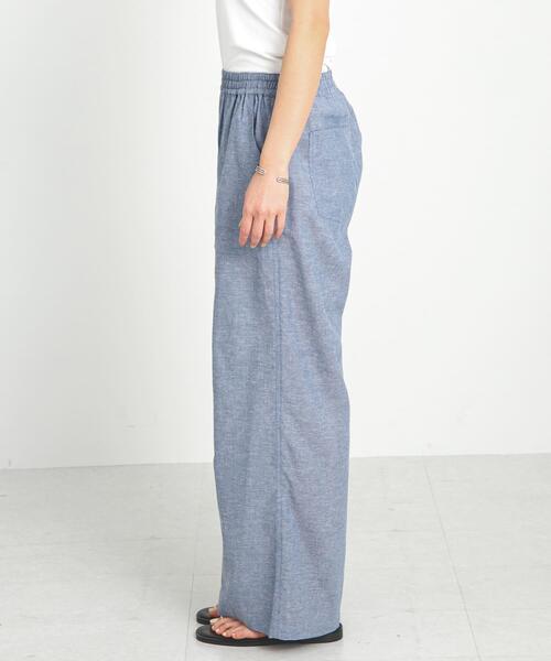 URBAN RESEARCH Sonny Label（アーバンリサーチサニーレーベル）の「『UR TECH 高機能リネン』リネン混ベイカーイージーパンツ（その他パンツ・レディース・チャコールグレー/ブルー/ブラック・36/38）」の13枚目の写真