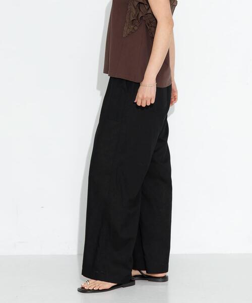 URBAN RESEARCH Sonny Label（アーバンリサーチサニーレーベル）の「『UR TECH 高機能リネン』リネン混ベイカーイージーパンツ（その他パンツ・レディース・チャコールグレー/ブルー/ブラック・36/38）」の18枚目の写真