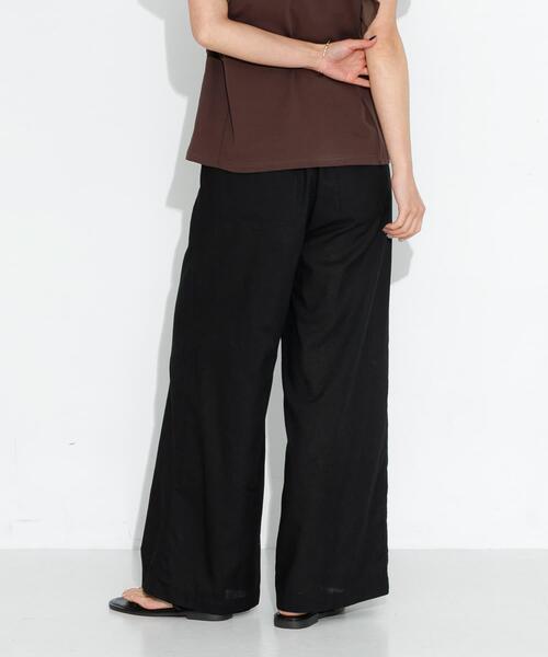 URBAN RESEARCH Sonny Label（アーバンリサーチサニーレーベル）の「『UR TECH 高機能リネン』リネン混ベイカーイージーパンツ（その他パンツ・レディース・チャコールグレー/ブルー/ブラック・36/38）」の19枚目の写真