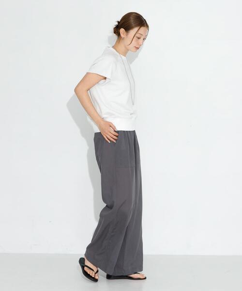 URBAN RESEARCH Sonny Label（アーバンリサーチサニーレーベル）の「『UR TECH 高機能リネン』リネン混ベイカーイージーパンツ（その他パンツ・レディース・チャコールグレー/ブルー/ブラック・36/38）」の5枚目の写真