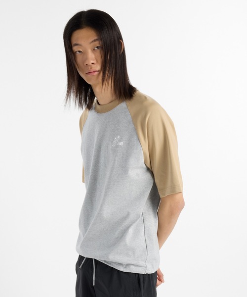 NEW BALANCE（ニューバランス）の「大谷翔平 ラグランショートスリーブTシャツ（Tシャツ/カットソー・メンズ・ブラック/インディゴブルー/ベージュ・X-LARGE/LARGE/MEDIUM/SMALL/XX-LARGE）」の19枚目の写真