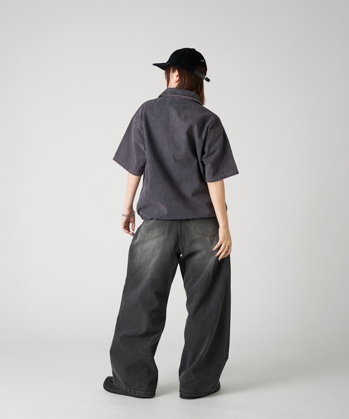 VINTAGE LIKE DRAW CORD SHORT ZIP SHIRT/ヴィンテージライクドロー