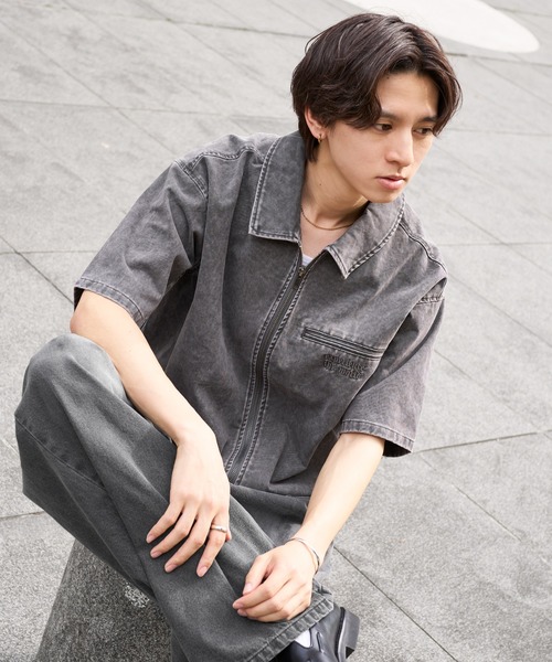 kutir（クティール）の「VINTAGE LIKE DRAW CORD SHORT ZIP SHIRT/ヴィンテージライクドローコードショートジップシャツ（シャツ/ブラウス・メンズ・グレー/ブラック/ネイビー/ボルドー・MEDIUM/LARGE）」の5枚目の写真