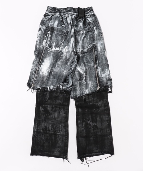 RICH(リッチ)の「【RICH】Smoke Denim Layered Jeans / 【リッチ】ダメージレイヤードデニムパンツ(デニムパンツ・メンズ・ブラック・XS/S/S/M/M/L)」の9枚目の写真