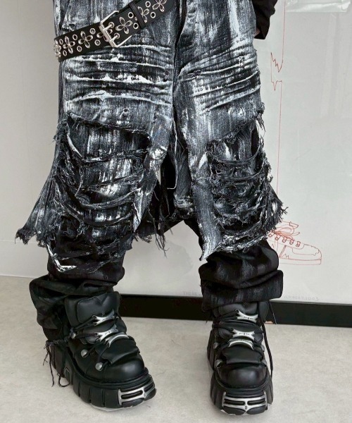 RICH（リッチ）の「【RICH】Smoke Denim Layered Jeans / 【リッチ