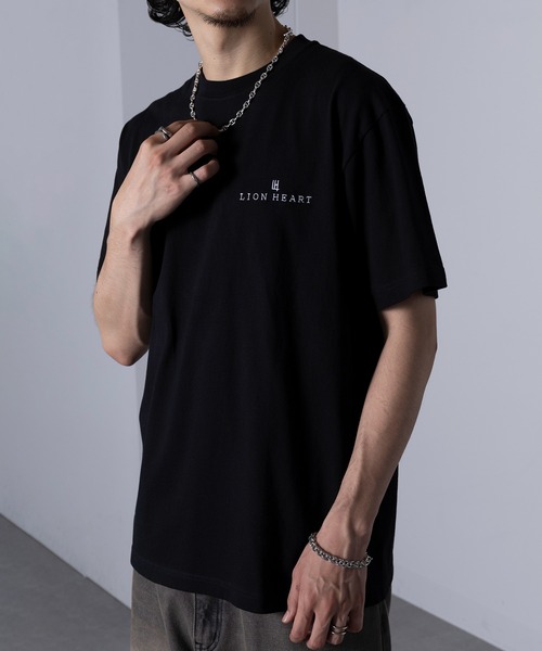 Tシャツ・カットソー [BADBLOOD] Lion Patch Short Sleeve Slim Fit Lion Patch Short Sleeve Slim Fit - Washed Beige – BADBLOOD