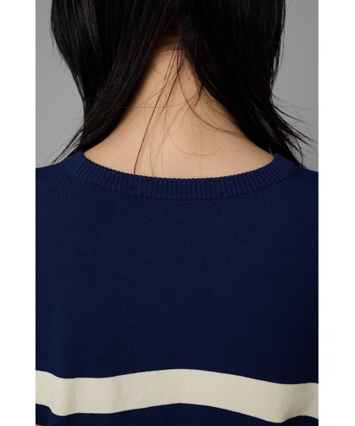 HeRIN.CYE(ヘリンドットサイ)の「Border knit tops ボーダーニットトップス(Tシャツ/カットソー・レディース・ブラウン/ネイビー/オフホワイト・FREE)」の15枚目の写真