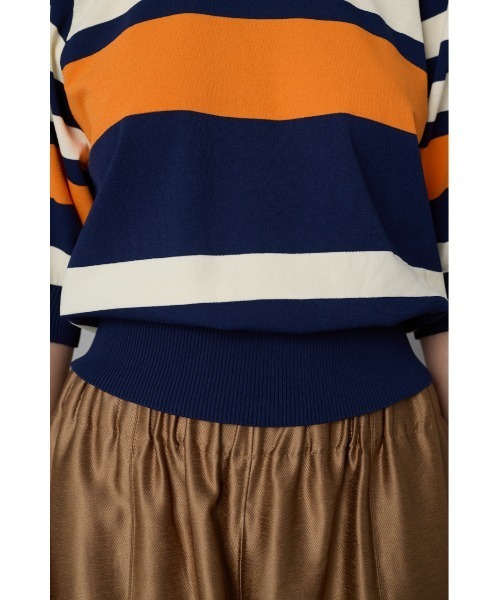 HeRIN.CYE(ヘリンドットサイ)の「Border knit tops ボーダーニットトップス(Tシャツ/カットソー・レディース・ブラウン/ネイビー/オフホワイト・FREE)」の17枚目の写真