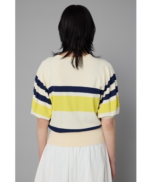 HeRIN.CYE(ヘリンドットサイ)の「Border knit tops ボーダーニットトップス(Tシャツ/カットソー・レディース・ブラウン/ネイビー/オフホワイト・FREE)」の20枚目の写真