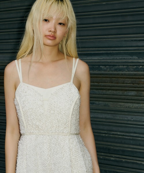 ANDRESD(アンドレスド)の「シャギーオールインワンドレス / shaggy all in one dress(パンツドレス・レディース・アイボリー/ブラック・S/M/L)」の21枚目の写真