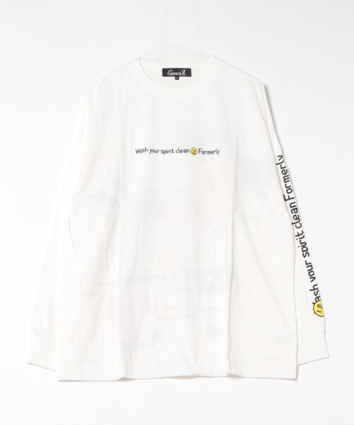 NO WAY（ノーウェイ）の「/天竺　プリントTシャツ（Tシャツ/カットソー・メンズ・ピンク/ブラック/ベージュ/ホワイト・LARGE/MEDIUM）」の2枚目の写真