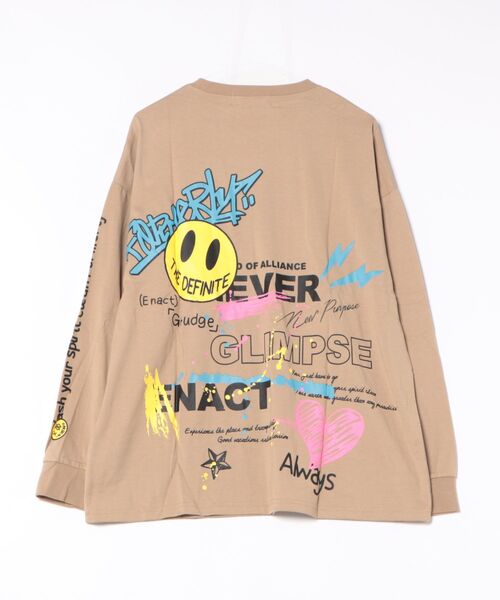 NO WAY（ノーウェイ）の「/天竺　プリントTシャツ（Tシャツ/カットソー・メンズ・ピンク/ブラック/ベージュ/ホワイト・LARGE/MEDIUM）」の7枚目の写真