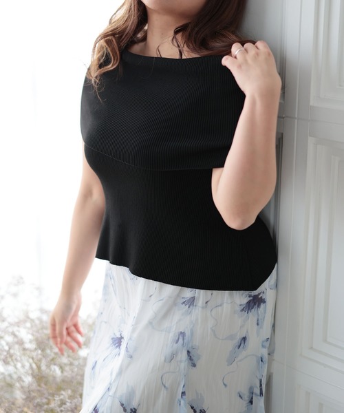 ■ルネ★定価8万円程度★新品同様★ニットトップス RANDA ニット セーター オフショルクロスニットトップス