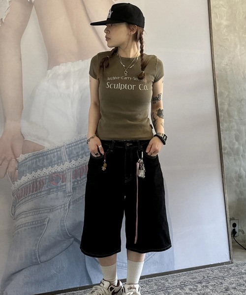 Tシャツ・カットソー SCULPTOR Archive Pigment Baby Tee Archive Pigment Baby Tee（Tシャツ/カットソー）｜SCULPTOR