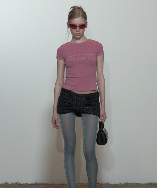 SCULPTOR（スカルプター）の「Archive Pigment Baby Tee（Tシャツ/カットソー・レディース・ブラウン/ピンク/ブルー/アイボリー・SMALL/LARGE/X-SMALL/MEDIUM）」の6枚目の写真