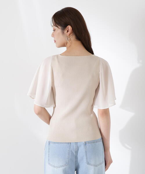 PROPORTION BODY DRESSING（プロポーションボディドレッシング）の「シアーフレアスリーブリブニット / 1215270609（ニット/セーター・レディース・ベージュ/ブラウン/ブラック・FREE）」の19枚目の写真