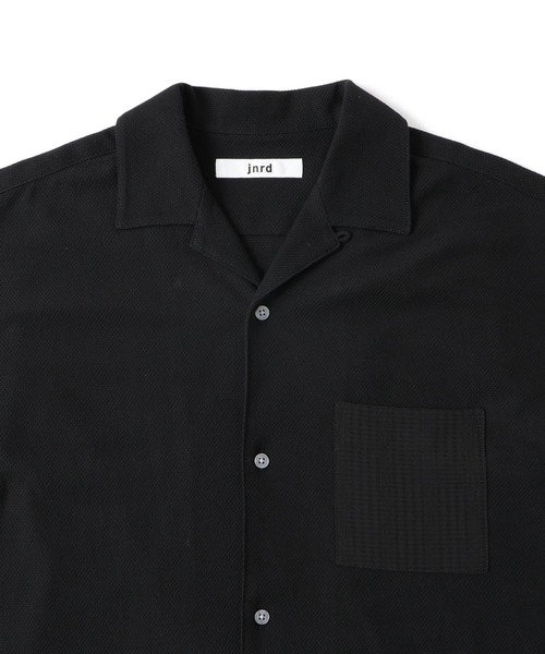  j.n.r.d（ジェー・エヌ・アール・ディー）の「j.n.r.d/ポップコーンカチオンオープンカラーシャツ（シャツ/ブラウス・メンズ・ホワイト/ブラック・LL/M/S/L）」の4枚目の写真