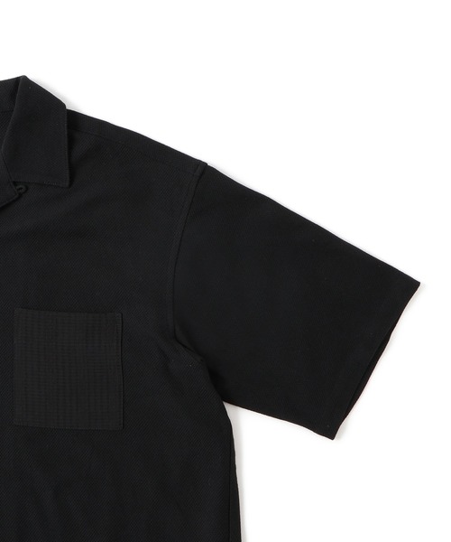  j.n.r.d（ジェー・エヌ・アール・ディー）の「j.n.r.d/ポップコーンカチオンオープンカラーシャツ（シャツ/ブラウス・メンズ・ホワイト/ブラック・LL/M/S/L）」の7枚目の写真