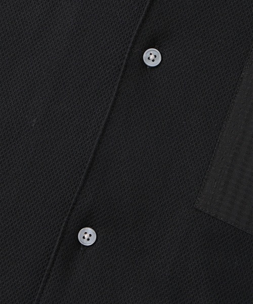  j.n.r.d（ジェー・エヌ・アール・ディー）の「j.n.r.d/ポップコーンカチオンオープンカラーシャツ（シャツ/ブラウス・メンズ・ホワイト/ブラック・LL/M/S/L）」の8枚目の写真