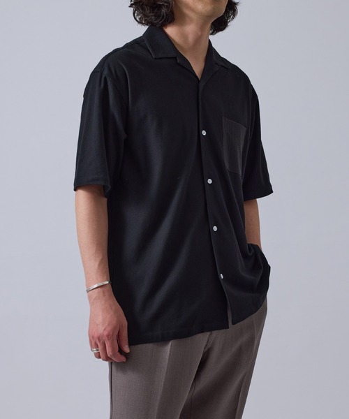  j.n.r.d（ジェー・エヌ・アール・ディー）の「j.n.r.d/ポップコーンカチオンオープンカラーシャツ（シャツ/ブラウス・メンズ・ホワイト/ブラック・LL/M/S/L）」の19枚目の写真