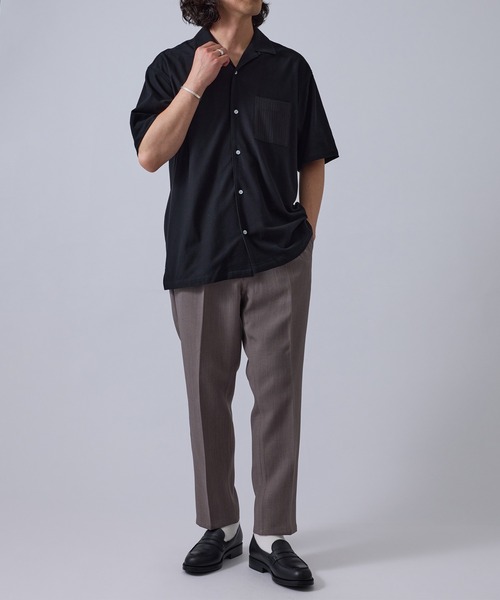  j.n.r.d（ジェー・エヌ・アール・ディー）の「j.n.r.d/ポップコーンカチオンオープンカラーシャツ（シャツ/ブラウス・メンズ・ホワイト/ブラック・LL/M/S/L）」の16枚目の写真