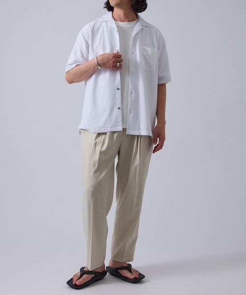  j.n.r.d（ジェー・エヌ・アール・ディー）の「j.n.r.d/ポップコーンカチオンオープンカラーシャツ（シャツ/ブラウス・メンズ・ホワイト/ブラック・LL/M/S/L）」の13枚目の写真