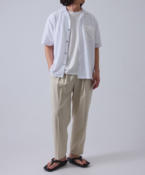  j.n.r.d（ジェー・エヌ・アール・ディー）の「j.n.r.d/ポップコーンカチオンオープンカラーシャツ（シャツ/ブラウス・メンズ・ホワイト/ブラック・LL/M/S/L）」の14枚目の写真