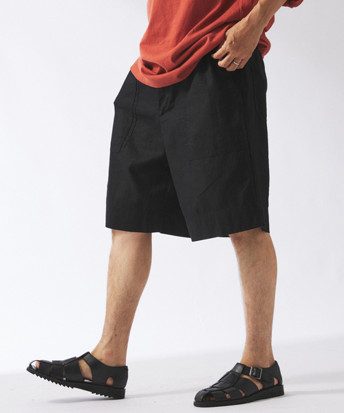 JOURNAL STANDARD relume(ジャーナルスタンダード レリューム)の「HOUSE HOLD / ハウスホールド コットンリネン ベイカーショーツ(その他パンツ・メンズ・ブラック/アイボリー/カーキ・SMALL/MEDIUM/LARGE)」の10枚目の写真