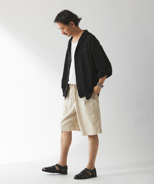 JOURNAL STANDARD relume(ジャーナルスタンダード レリューム)の「HOUSE HOLD / ハウスホールド コットンリネン ベイカーショーツ(その他パンツ・メンズ・ブラック/アイボリー/カーキ・SMALL/MEDIUM/LARGE)」の15枚目の写真