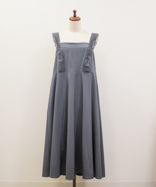 CLETTE(クレット)の「レース使いジャンスカワンピース(ワンピース・レディース・ブルー/ブラック・LL/3L/4L)」の14枚目の写真