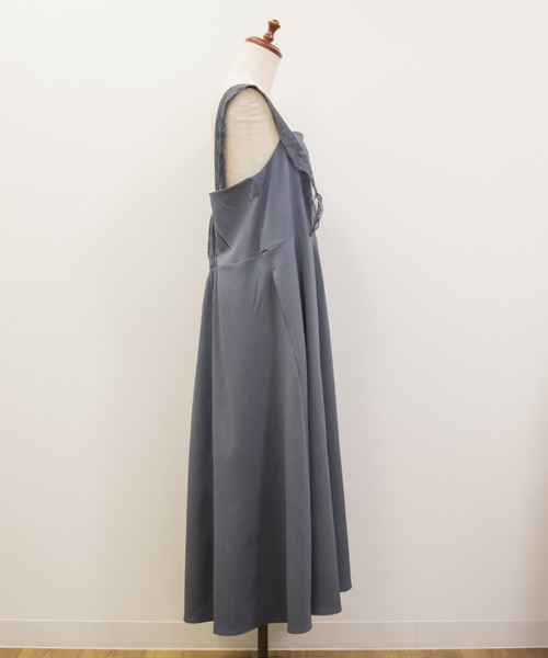 CLETTE(クレット)の「レース使いジャンスカワンピース(ワンピース・レディース・ブルー/ブラック・LL/3L/4L)」の15枚目の写真