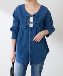 Q.anos/2WAYデニムチュニック