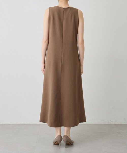 新品Whim Gazette ウィム ガゼット バックサテン ワンピース モカ セール】バックサテンワンピース（ワンピース）｜Whim Gazette