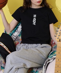 NERDY | バーティカル ブレンク ロゴ 半袖 Tシャツ(Tシャツ/カットソー)