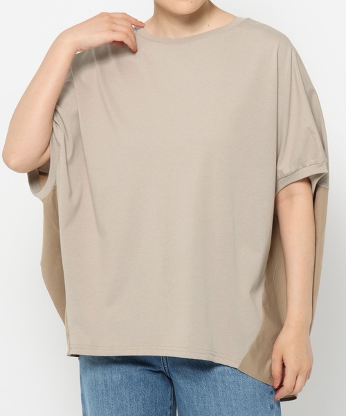 FOUND GOOD（ファウンドグッド）の「タキノウBACKキリカエFS（Tシャツ/カットソー・レディース・ベージュ/ブラック/ブルー系5/ホワイト系5・S/M/L）」の3枚目の写真