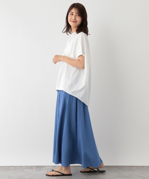 FOUND GOOD（ファウンドグッド）の「タキノウBACKキリカエFS（Tシャツ/カットソー・レディース・ベージュ/ブラック/ブルー系5/ホワイト系5・S/M/L）」の5枚目の写真